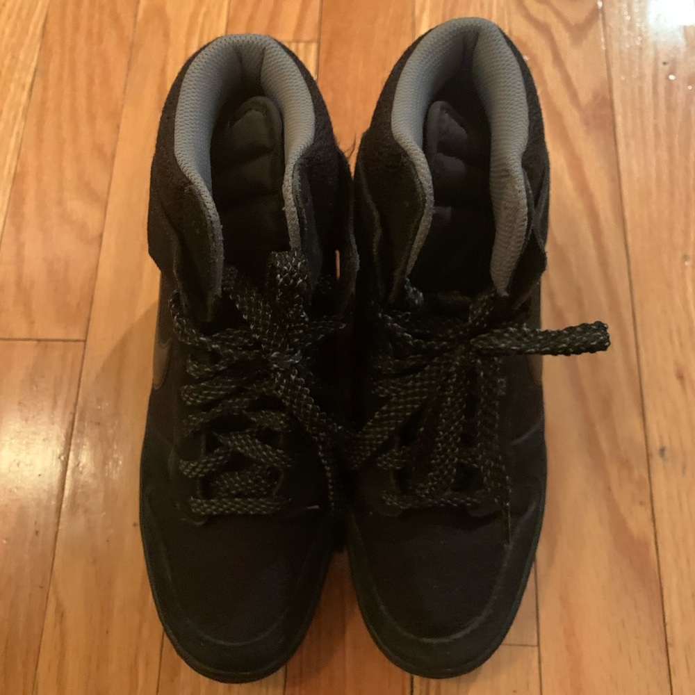 Black Suede Gym Shoes, Size 7.5